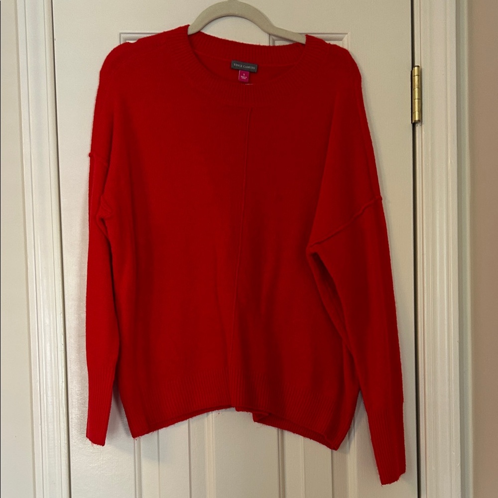 Vince Camuto Bright Red Crewneck Sweater